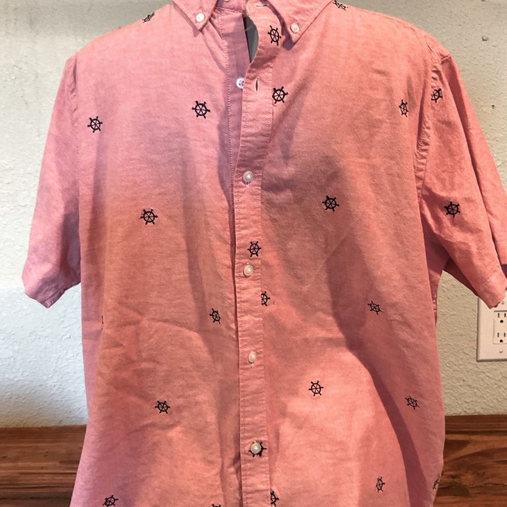 Hawker rye men’s button up size large pink shirt